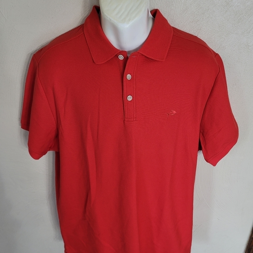 Ocean & Coast Reddish Orange Moisture Wicking Polo Shirt Size Men's XL - Picture 6 of 11